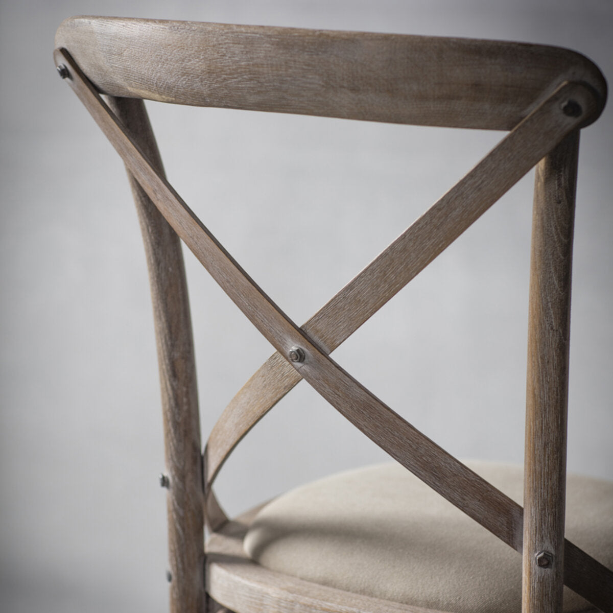 Wooden X Back Dining Chair | Natural Linen (2 Pack)