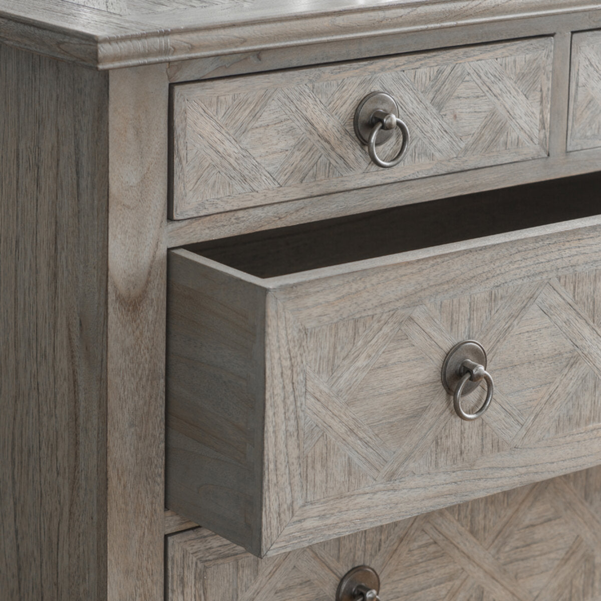 Colonial Parquet Inlay 5 Drawer Chest