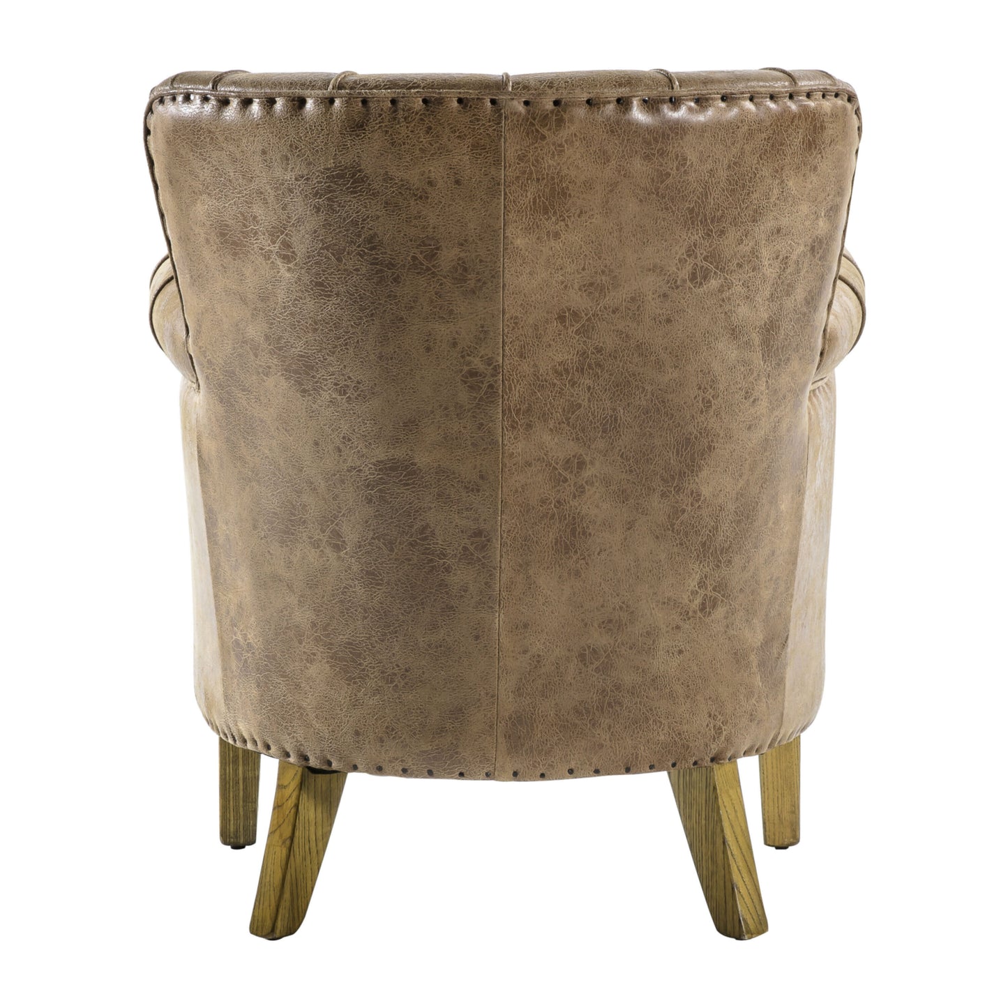 Noah Piped Leather Armchair | Brown Leather