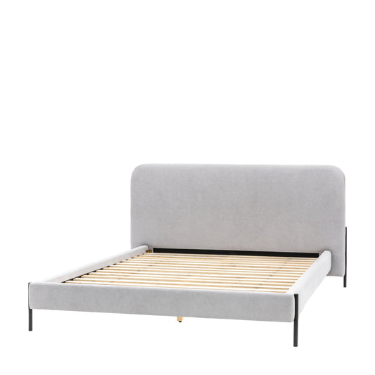 Scandi Exposed Wooden Frame Double Bedstead | Natural