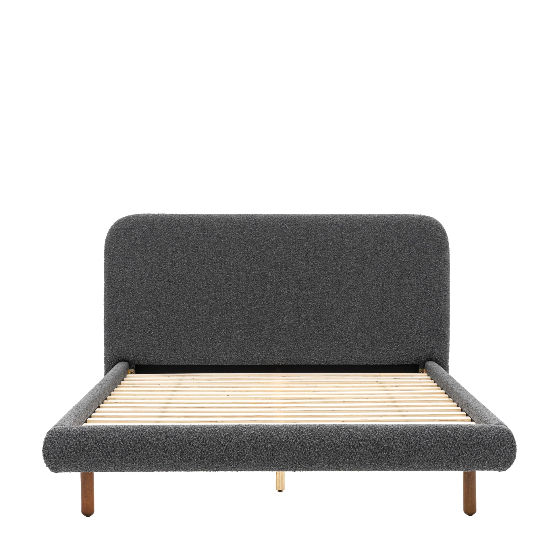 Hana Upholstered Double Bedstead | Charcoal