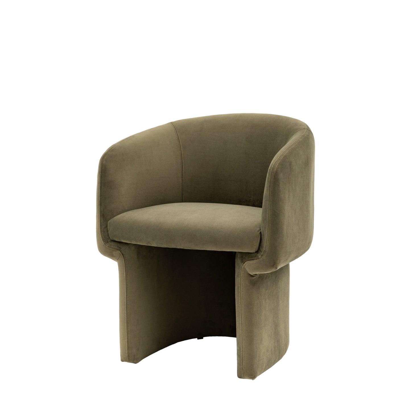 Amelia Fabric Tub Dining Chair | Moss Green 