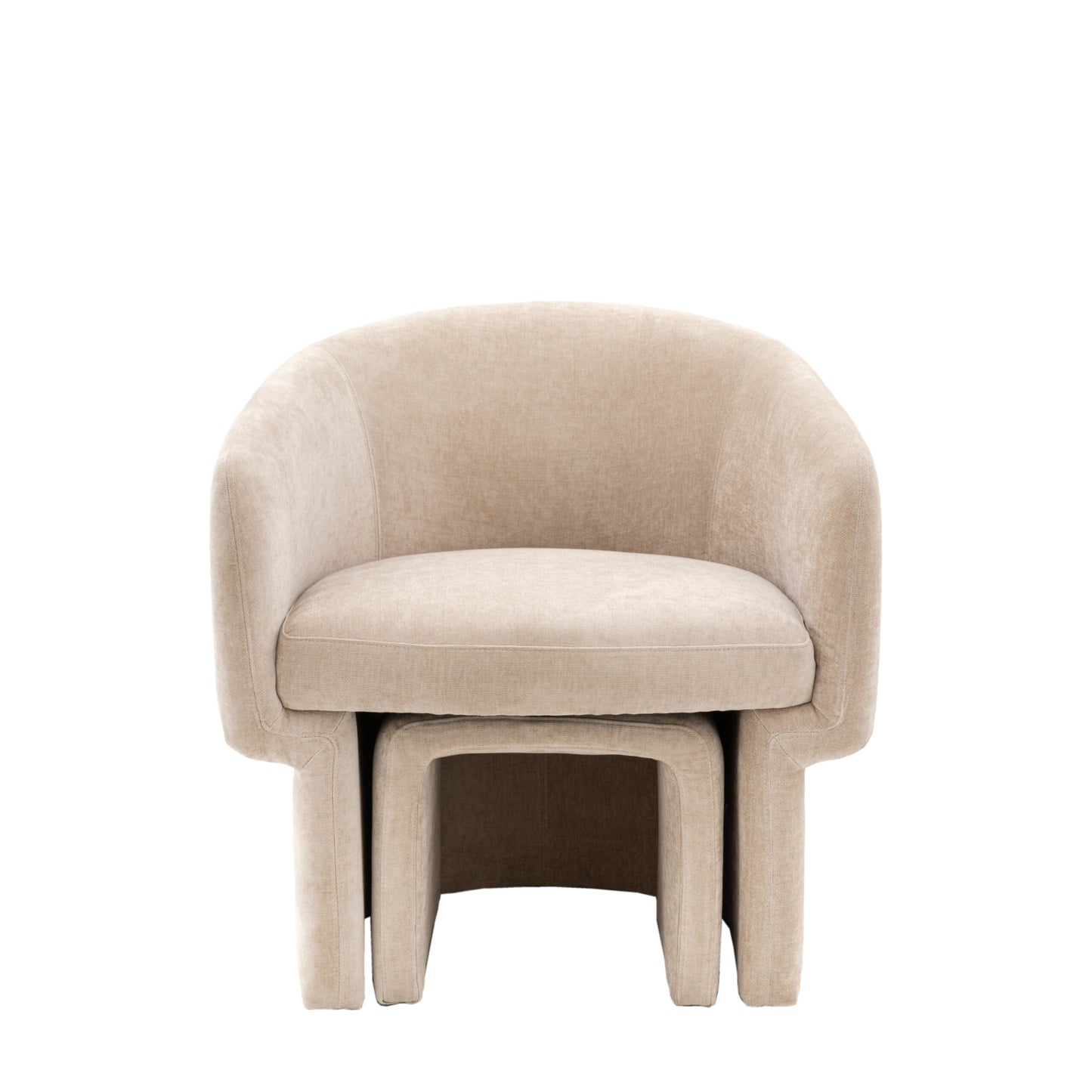 Ava Armchair and Footstool | Cream