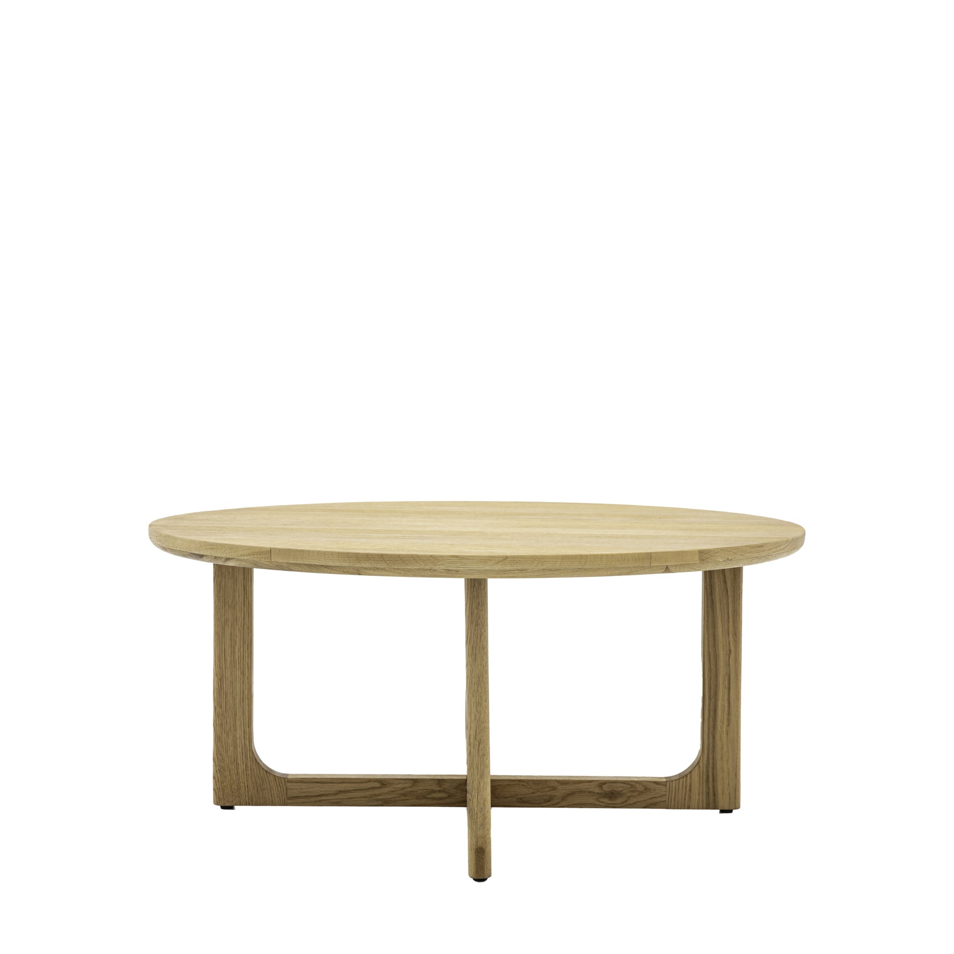 Scandi Exposed Wood Round Coffee Table | Natural