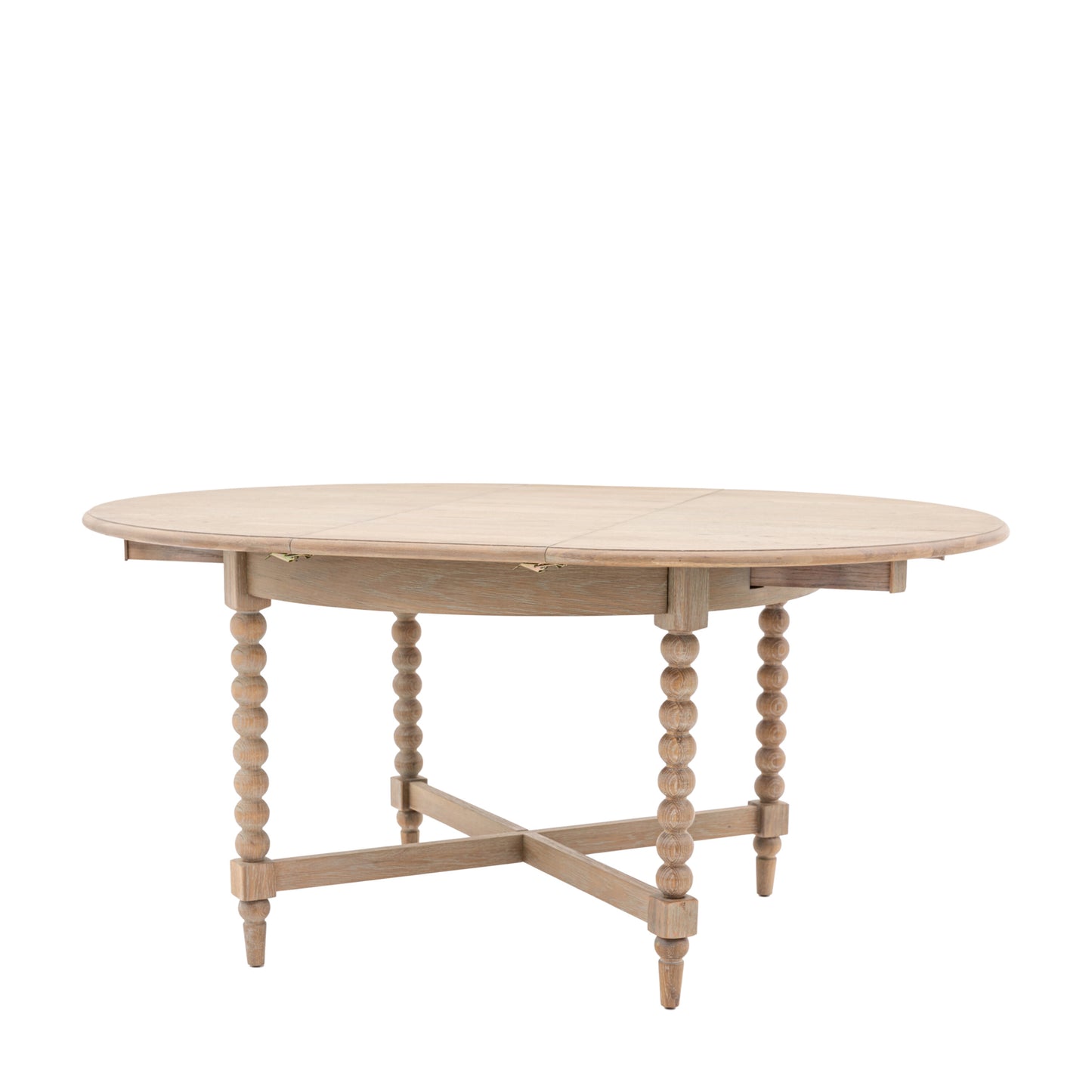 Colmar Lime Wash Round Extending Dining Table 