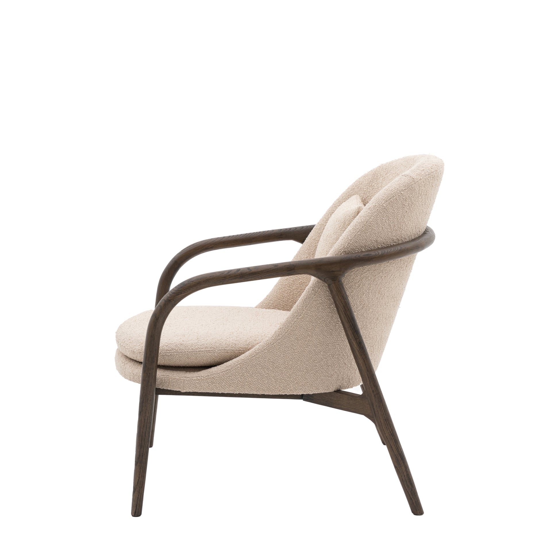 Ezra Wooden Frame Armchair | Taupe