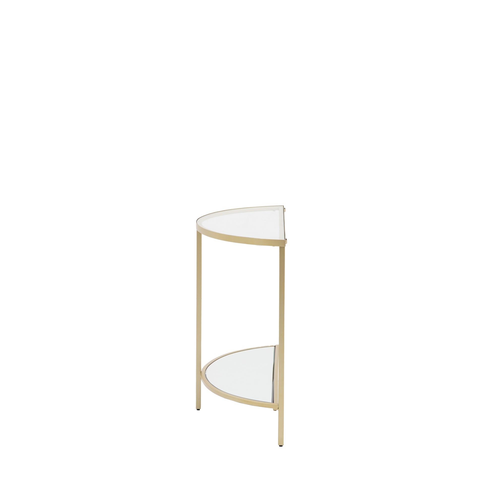 Slade Metal And Glass Console Table | Champagne 