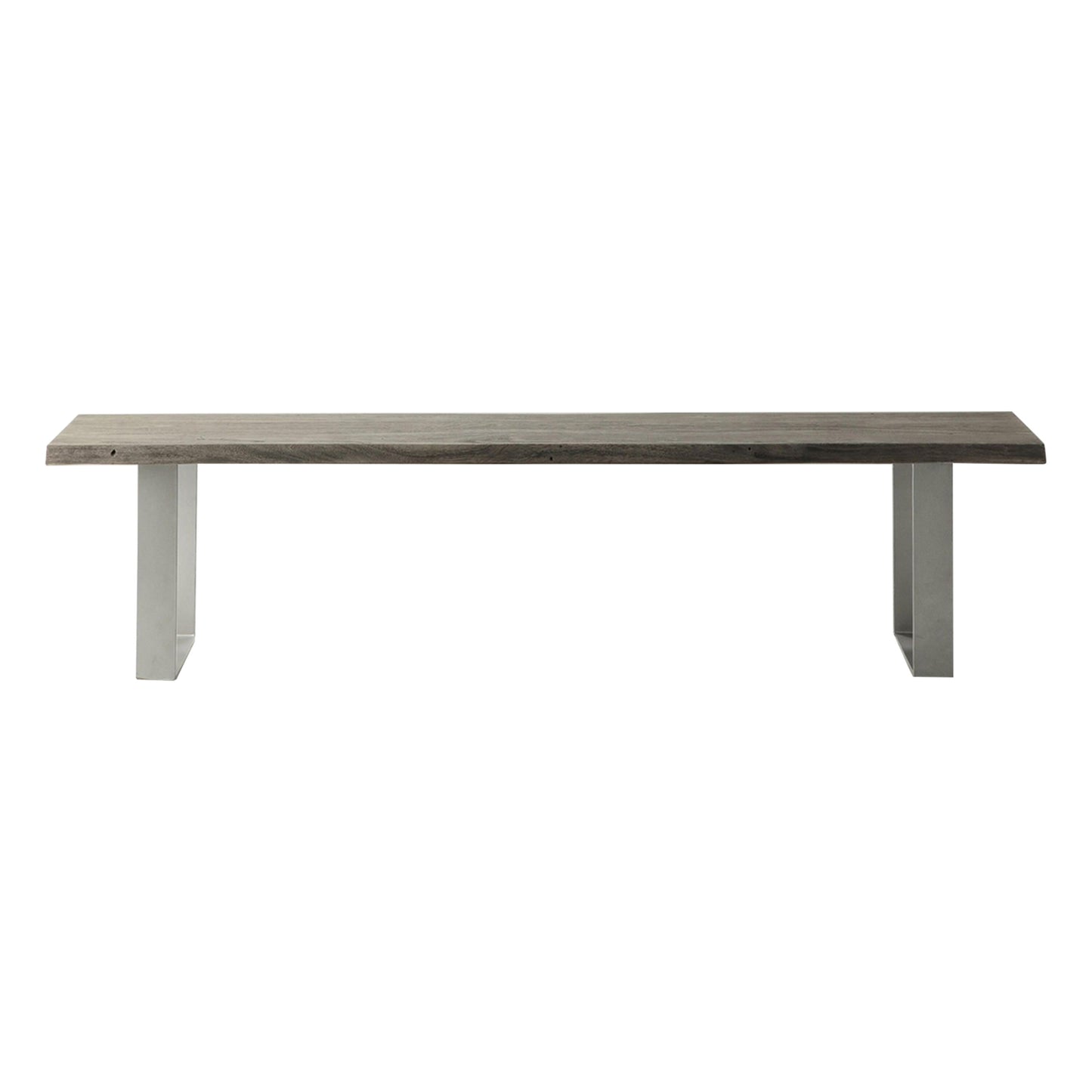 Acacia Live Edge | Metal Feet Dining Bench | Grey 180cm