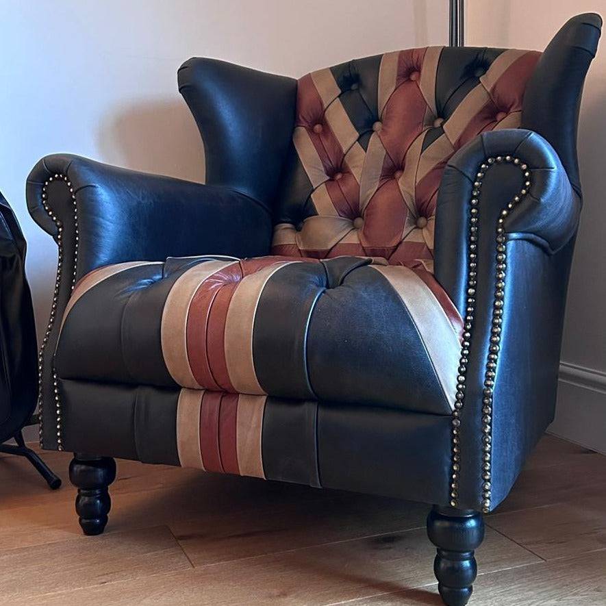 Union Jack Armchair - Leather - Rydan Interiors