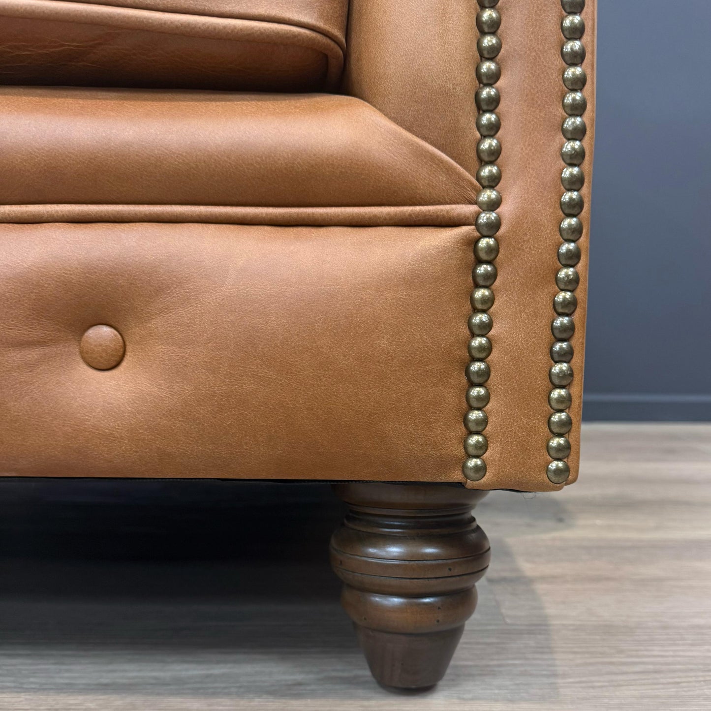 Leather Oskar Wingback Armchair | Ex Display - Rydan Interiors