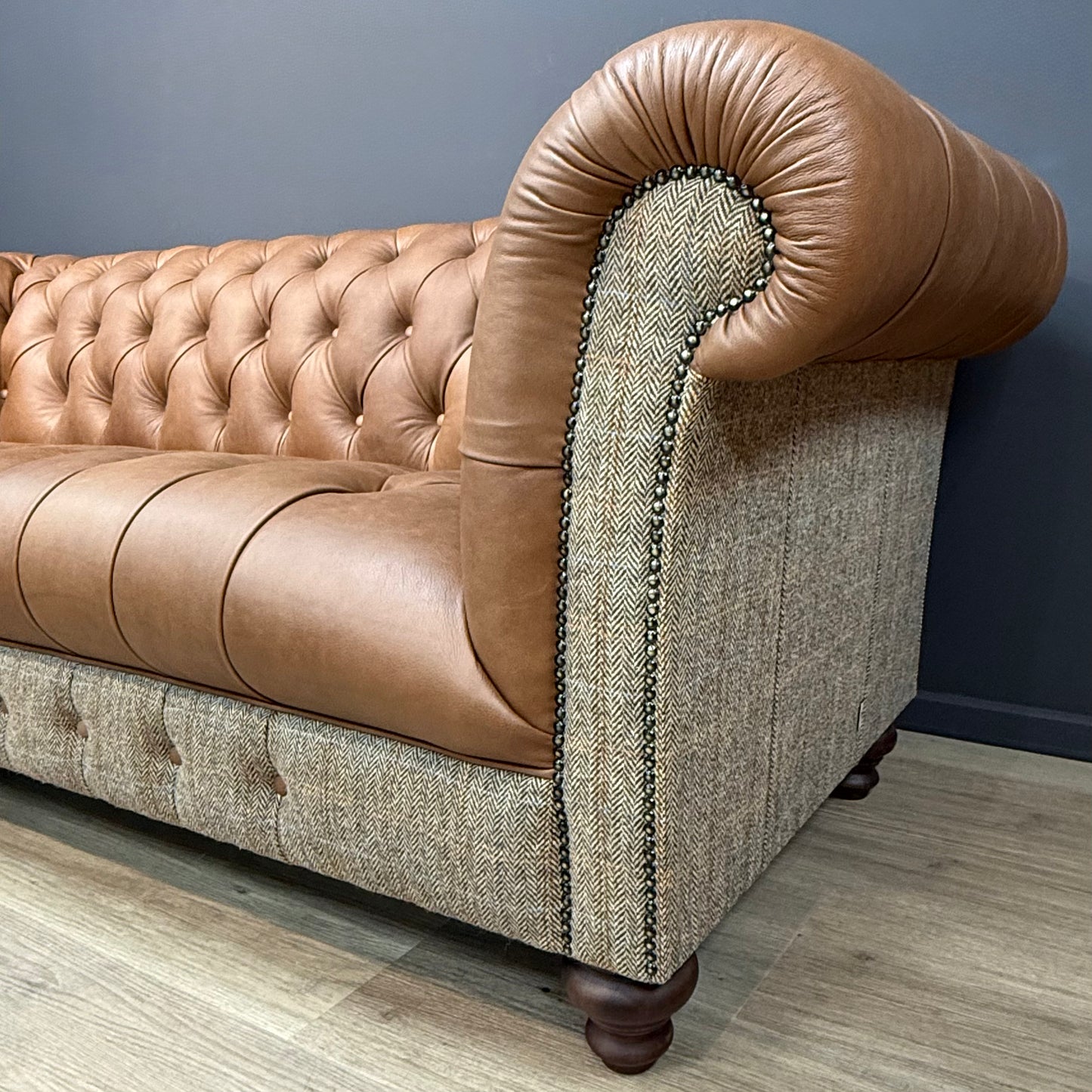 Buck | Harris Tweed & Leather Sofa - Model 2