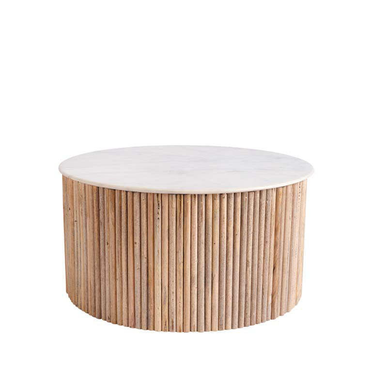 Mango Wood Reed Coffee Table - Rydan Interiors