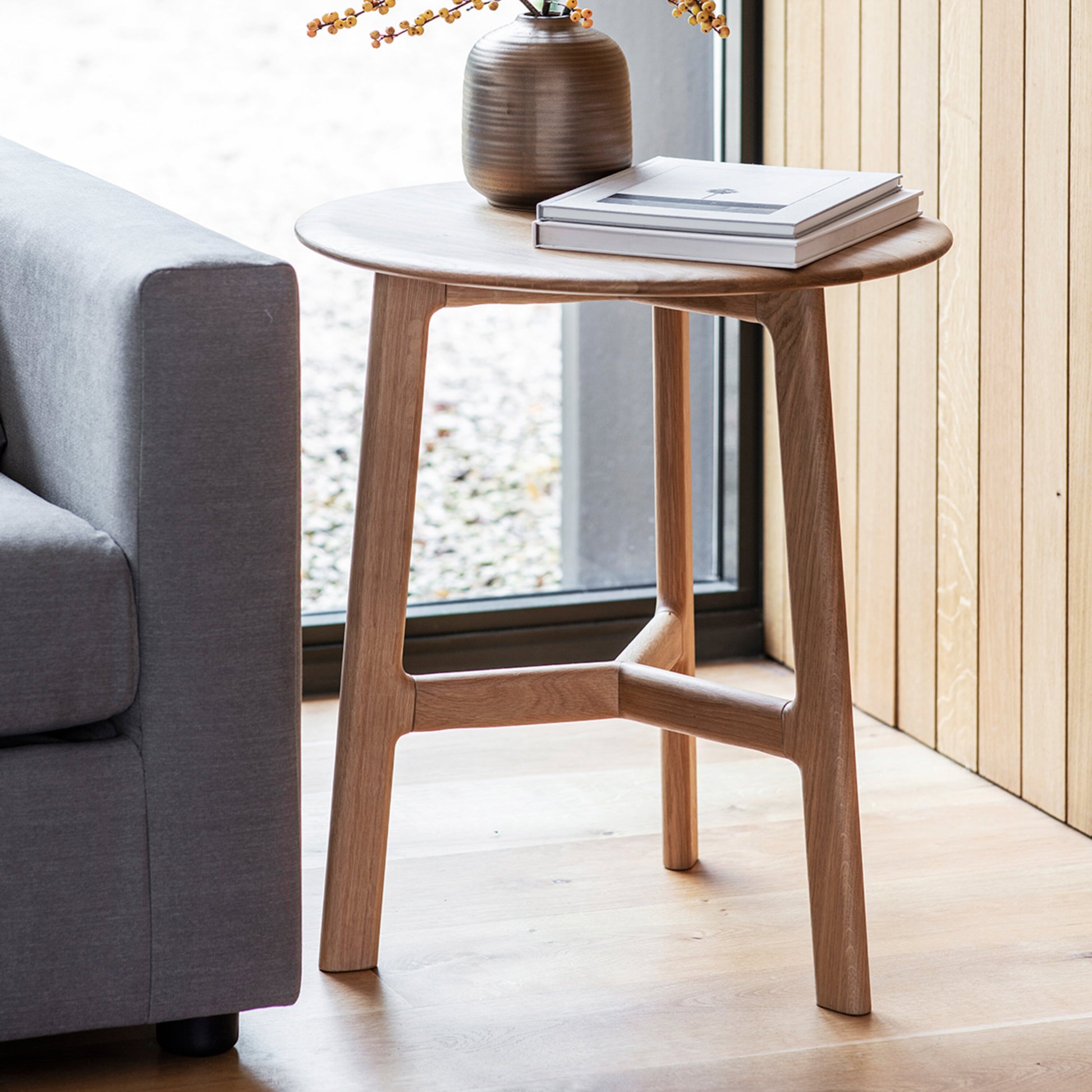 Oslo Scandi Design Round Side Table 