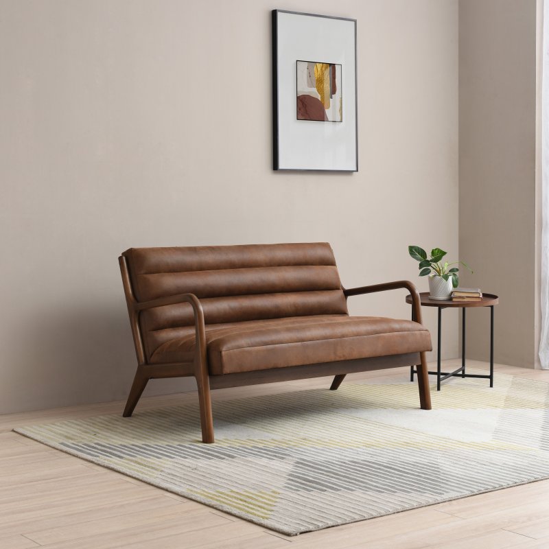 Inca Ribbed | Achilles Brown PU - Rydan Interiors