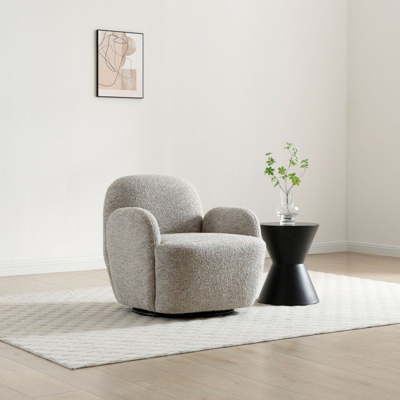 Micky Swivel Chair l Natural - Rydan Interiors
