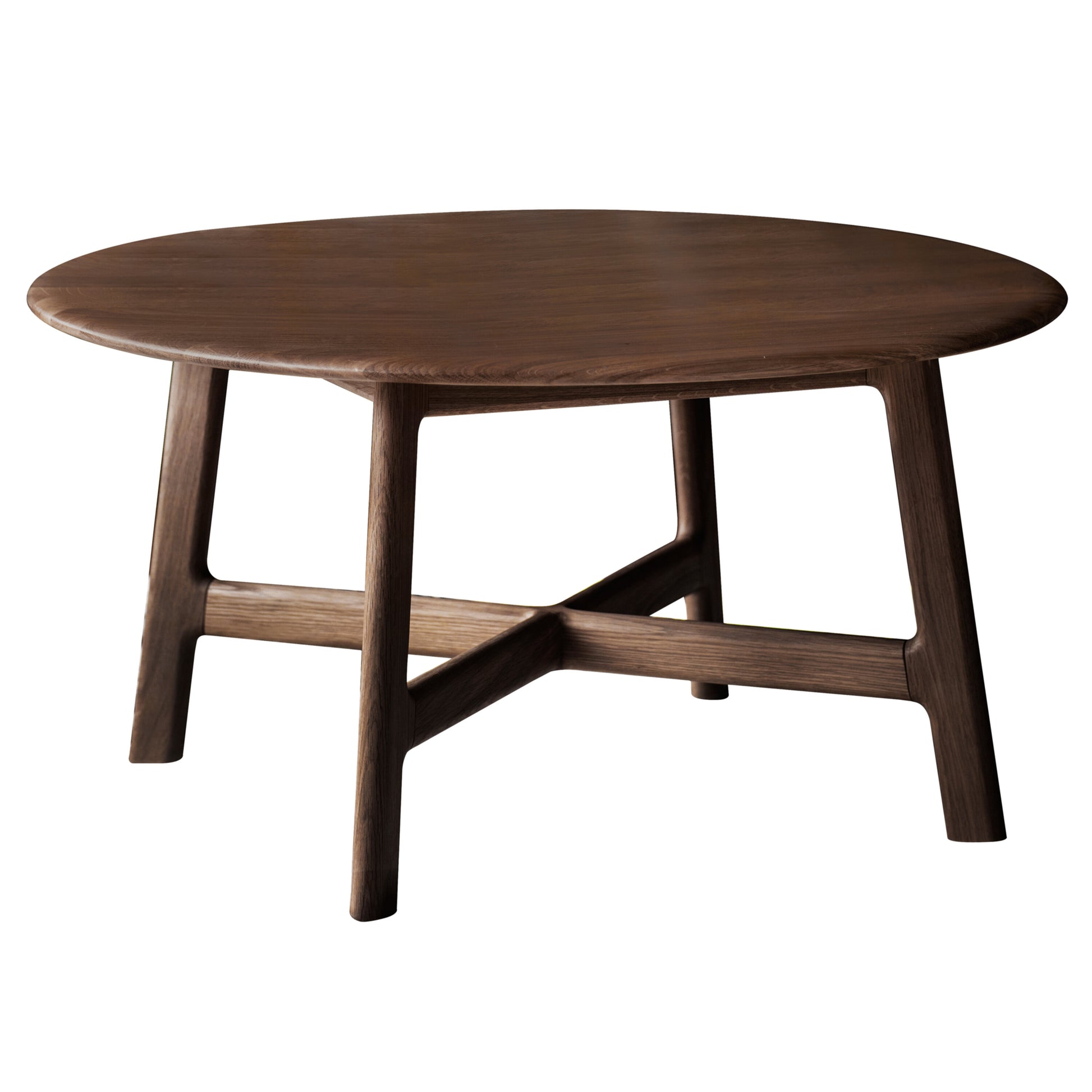 Oslo Scandi Design Round Coffee Table | Walnut 