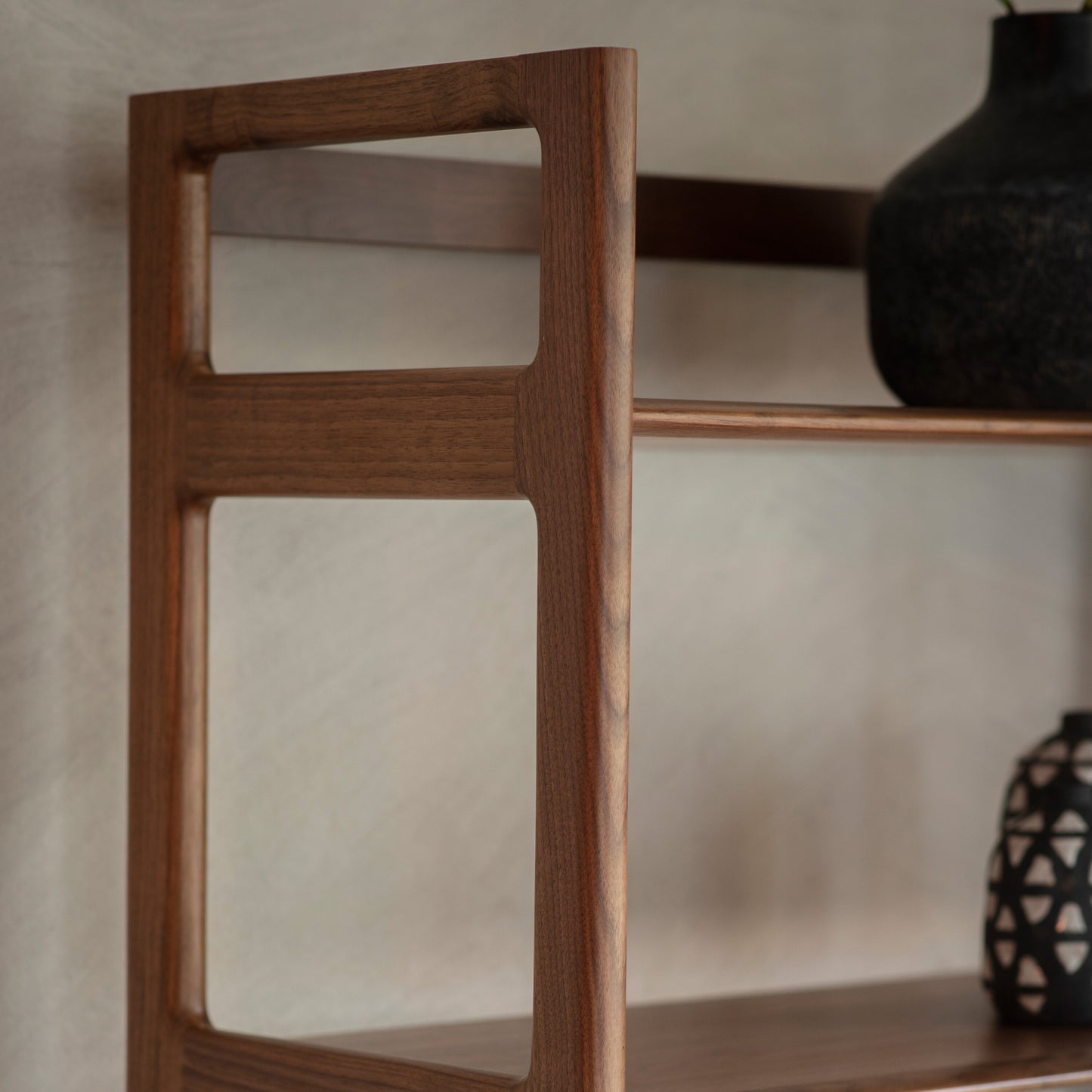 Oslo Scandi Design Open Display | Walnut 