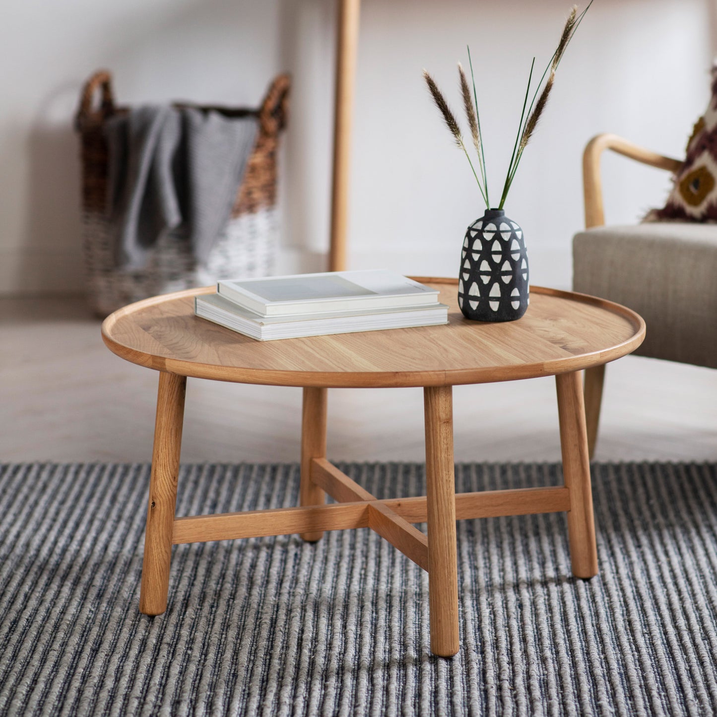 Colton Oak Round Coffee Table