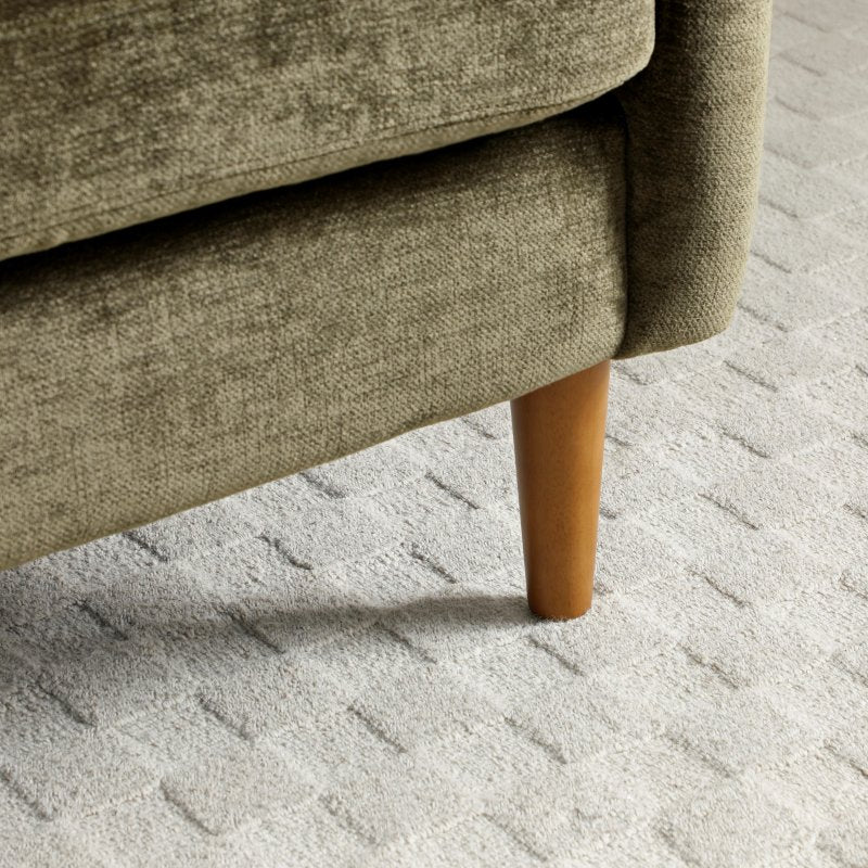Rosie Olive Chenille upholstery and seat detail