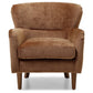Rosie Toffee Chenille Accent Chair front view
