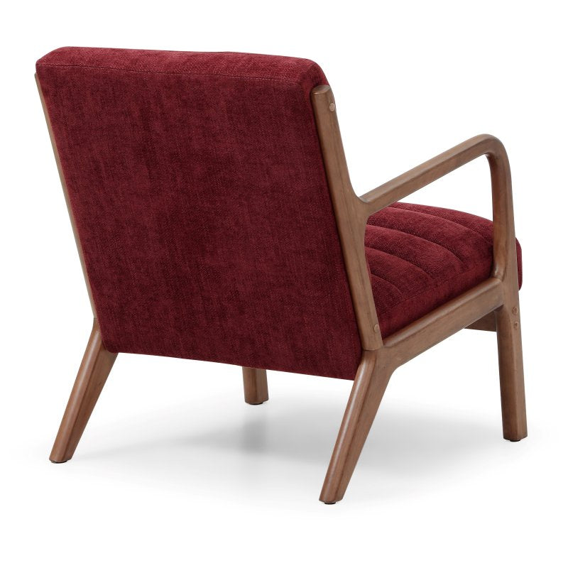 Inca Ribbed Chair | Thetis Wine Chenille - Rydan Interiors