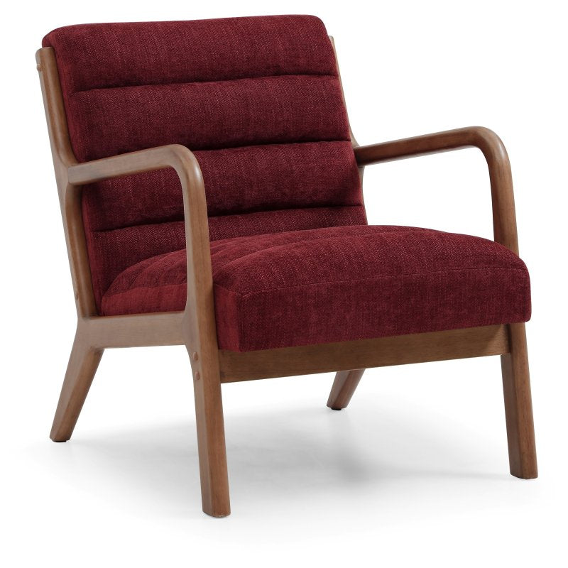 Inca Ribbed Chair | Thetis Wine Chenille - Rydan Interiors