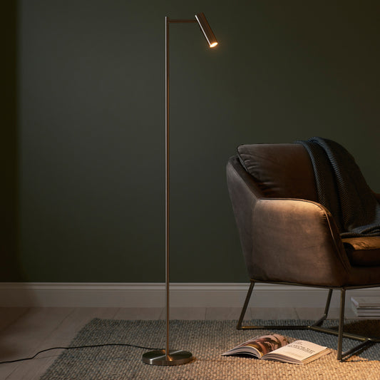Dedicated Reader 1 Floor Lamp | Satin Nickel