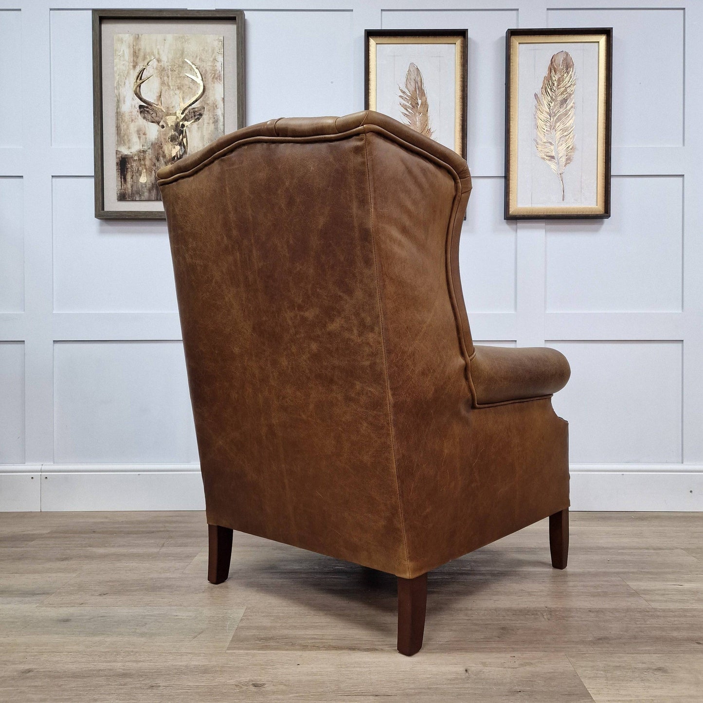 Leather Wingback Chair  - Norman - Rydan Interiors