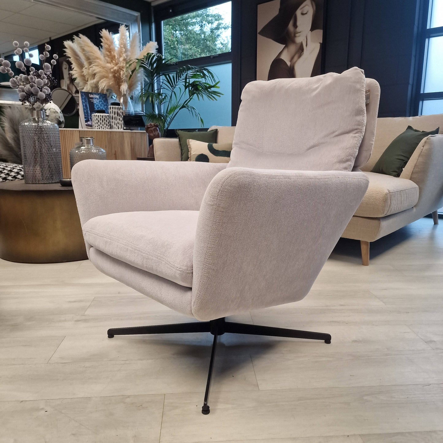 Ex-Display - Aquaclean Scandinavian Design Swivel Armchair - Amy - Rydan Interiors