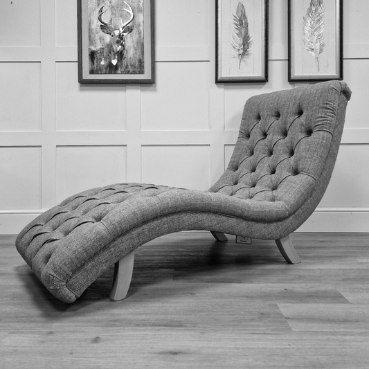 Bespoke Classic Harris Tweed Chaise Longue - Model 9 - Rydan Interiors