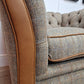 Tiree Harris Tweed Armchair - Brown And Beige Herringbone - Rydan Interiors