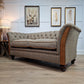 Tiree 2 Seater Harris Tweed Sofa - Brown And Beige Herringbone - Rydan Interiors