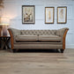 Tiree 2 Seater Harris Tweed Sofa - Brown And Beige Herringbone - Rydan Interiors