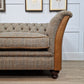 Tiree 2 Seater Harris Tweed Sofa - Brown And Beige Herringbone - Rydan Interiors