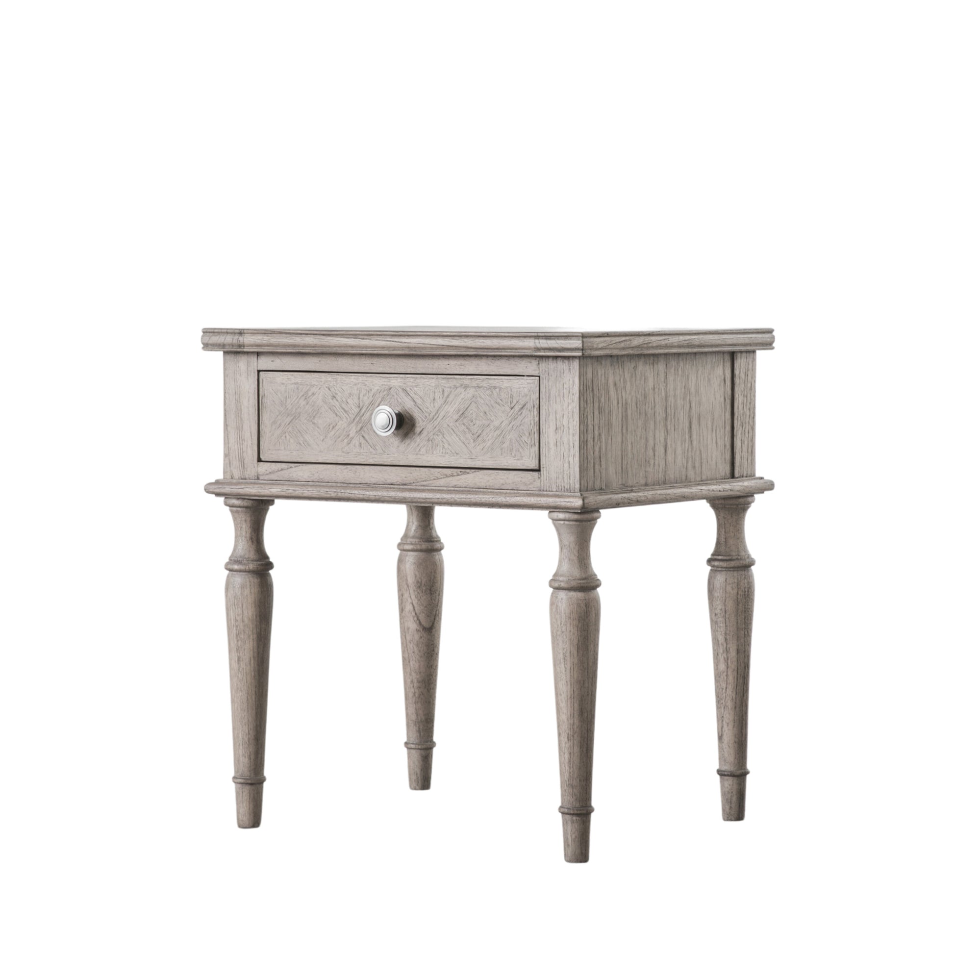 Colonial Parquet Inlay 1 Drawer Side Table