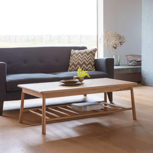Emiko Metal And Wood Rect Coffee Table 