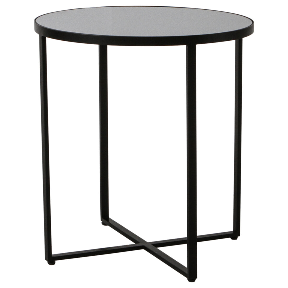 Smoked Glass Top Side Table 