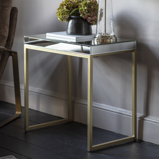 Mirrored Side Table | Champagne 