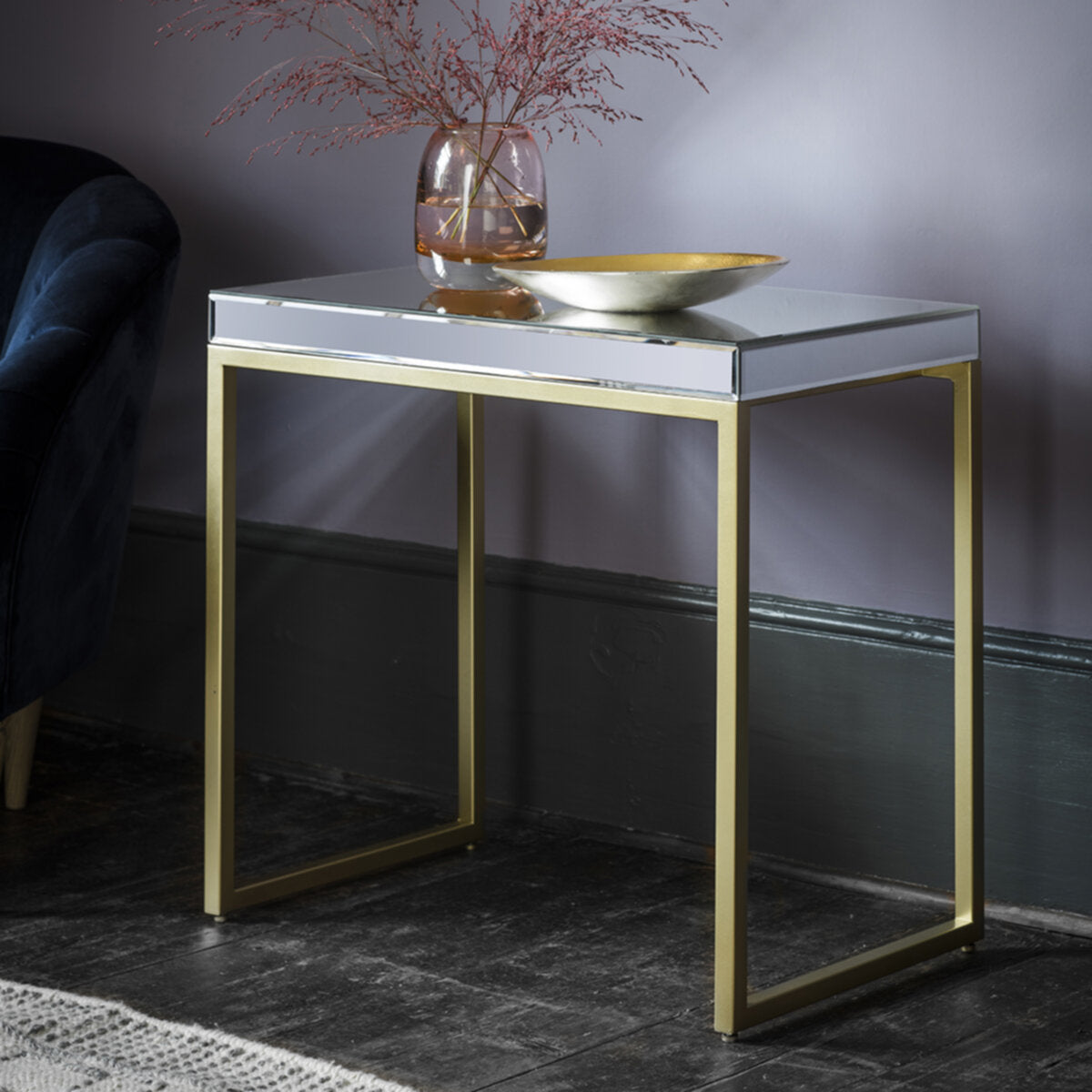 Mirrored Side Table | Champagne 