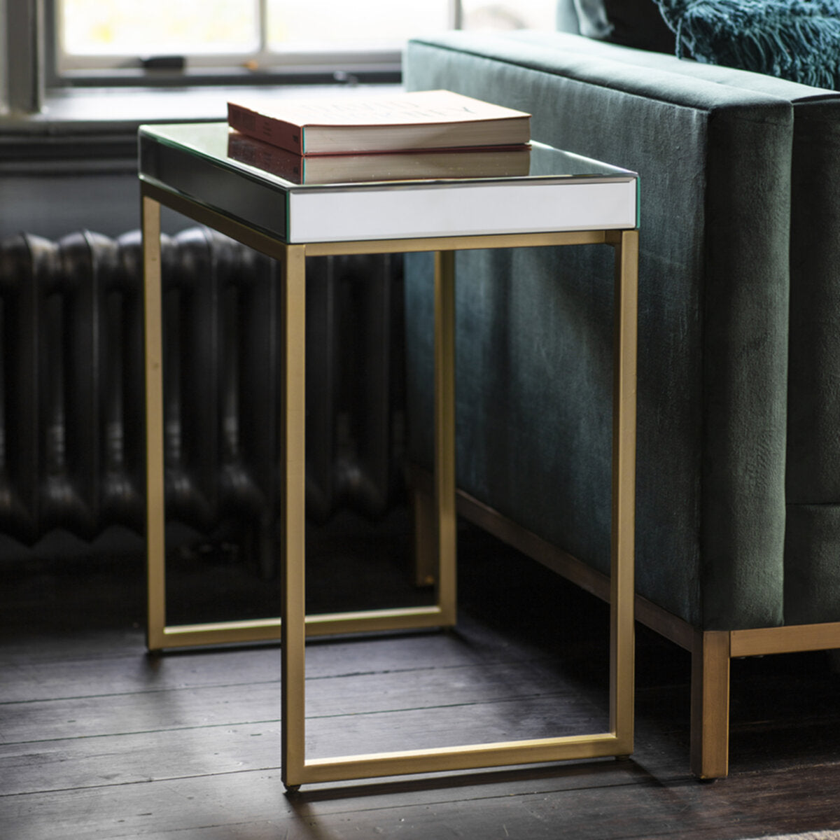 Mirrored Side Table | Champagne 