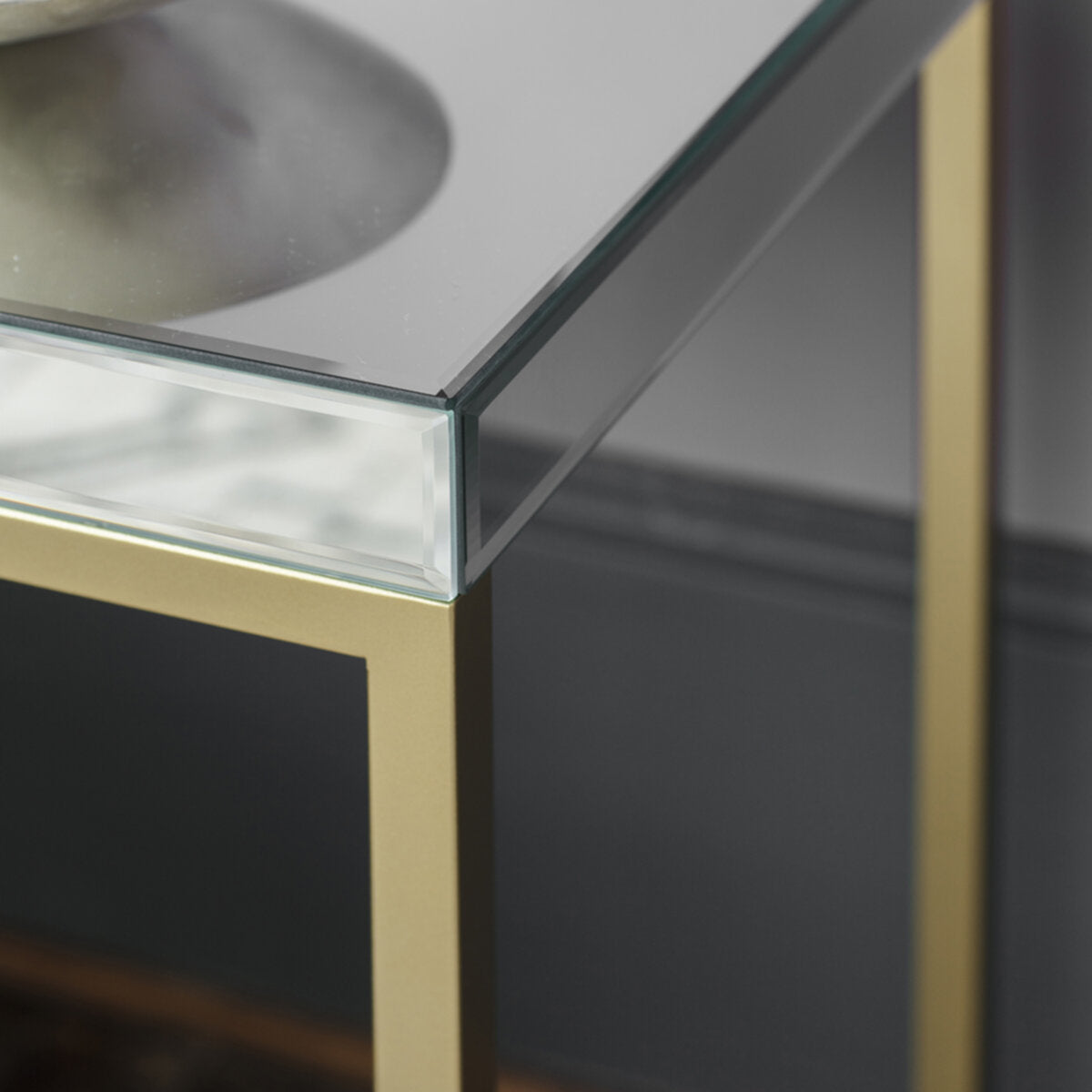 Mirrored Side Table | Champagne 