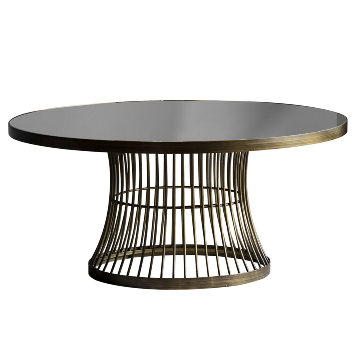 Tinted Glass And Metal Frame Coffee Table | Bronze 