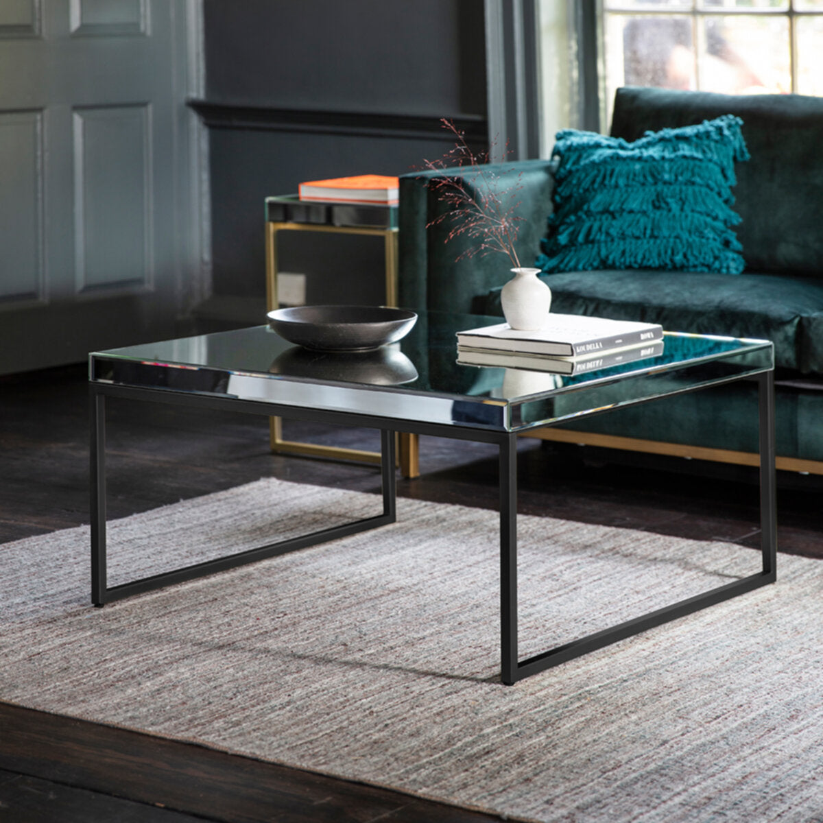 Mirrored Coffee Table | Black 