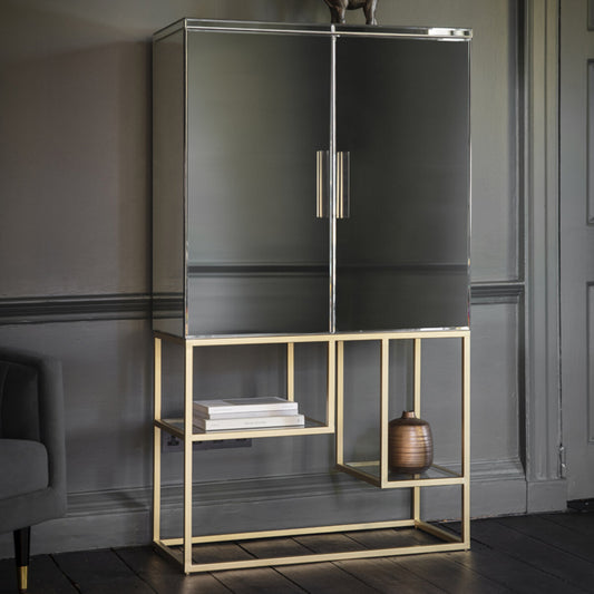 Mirrored Cocktail Cabinet | Champagne 