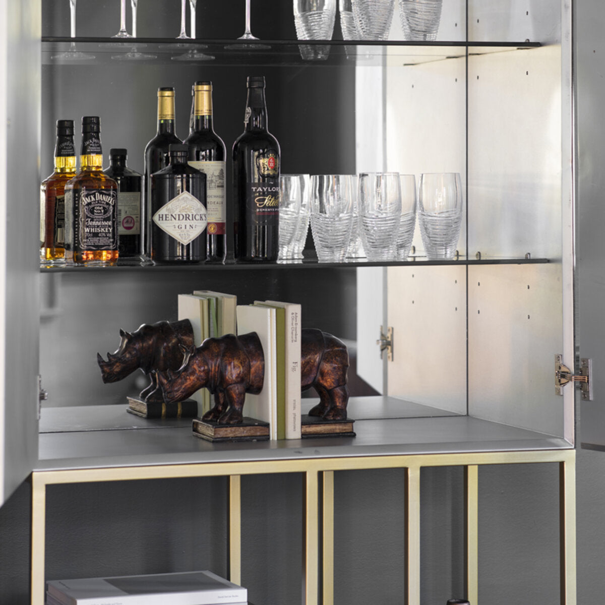 Mirrored Cocktail Cabinet | Champagne 