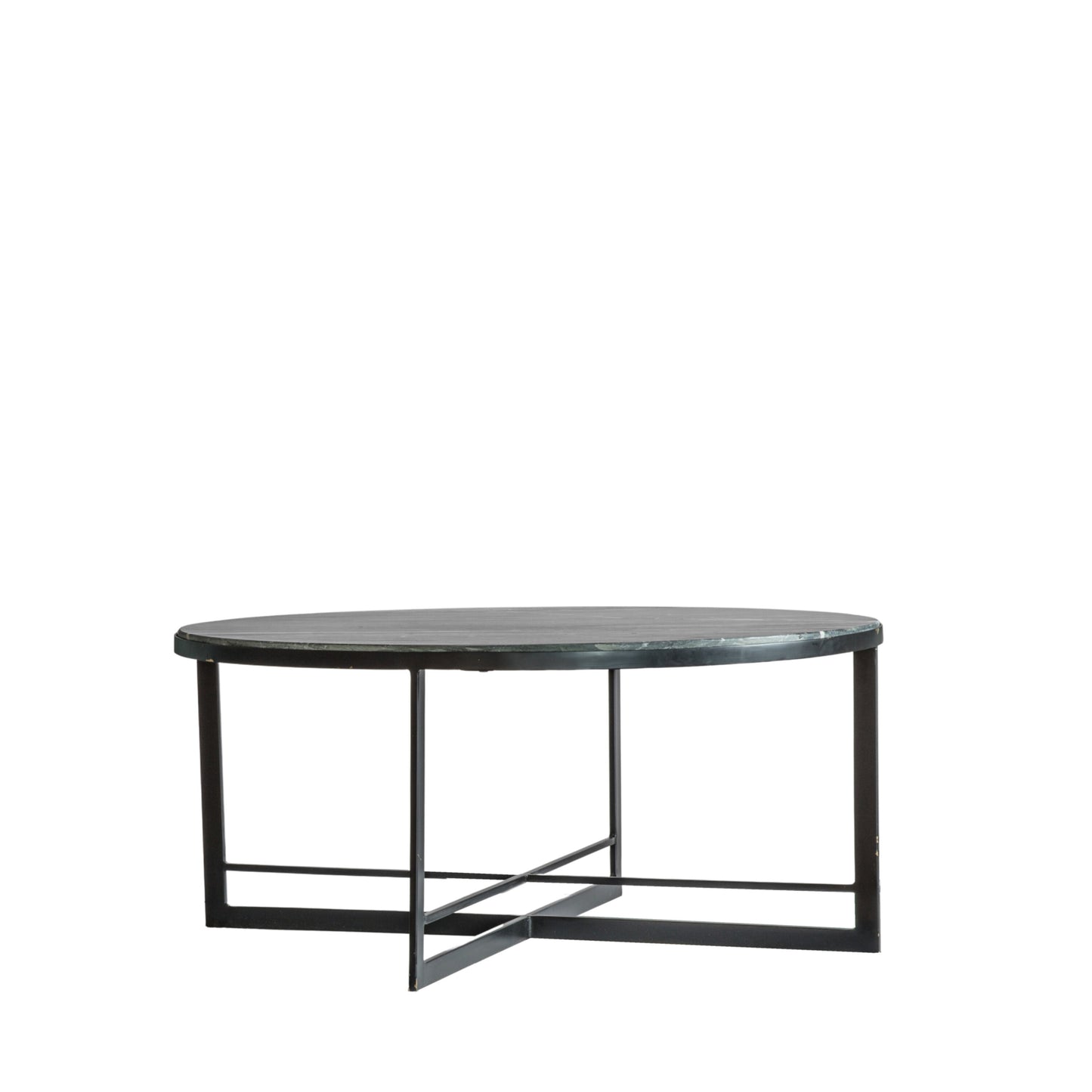 Black Marble and Iron Frame Coffee Table | Black 