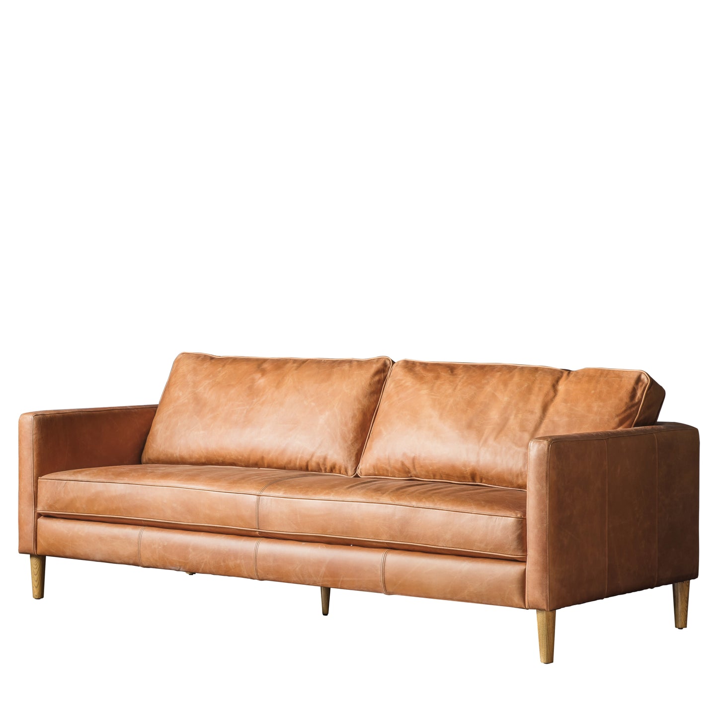 Ozzy 2 Seater Sofa | Vintage Brown Leather