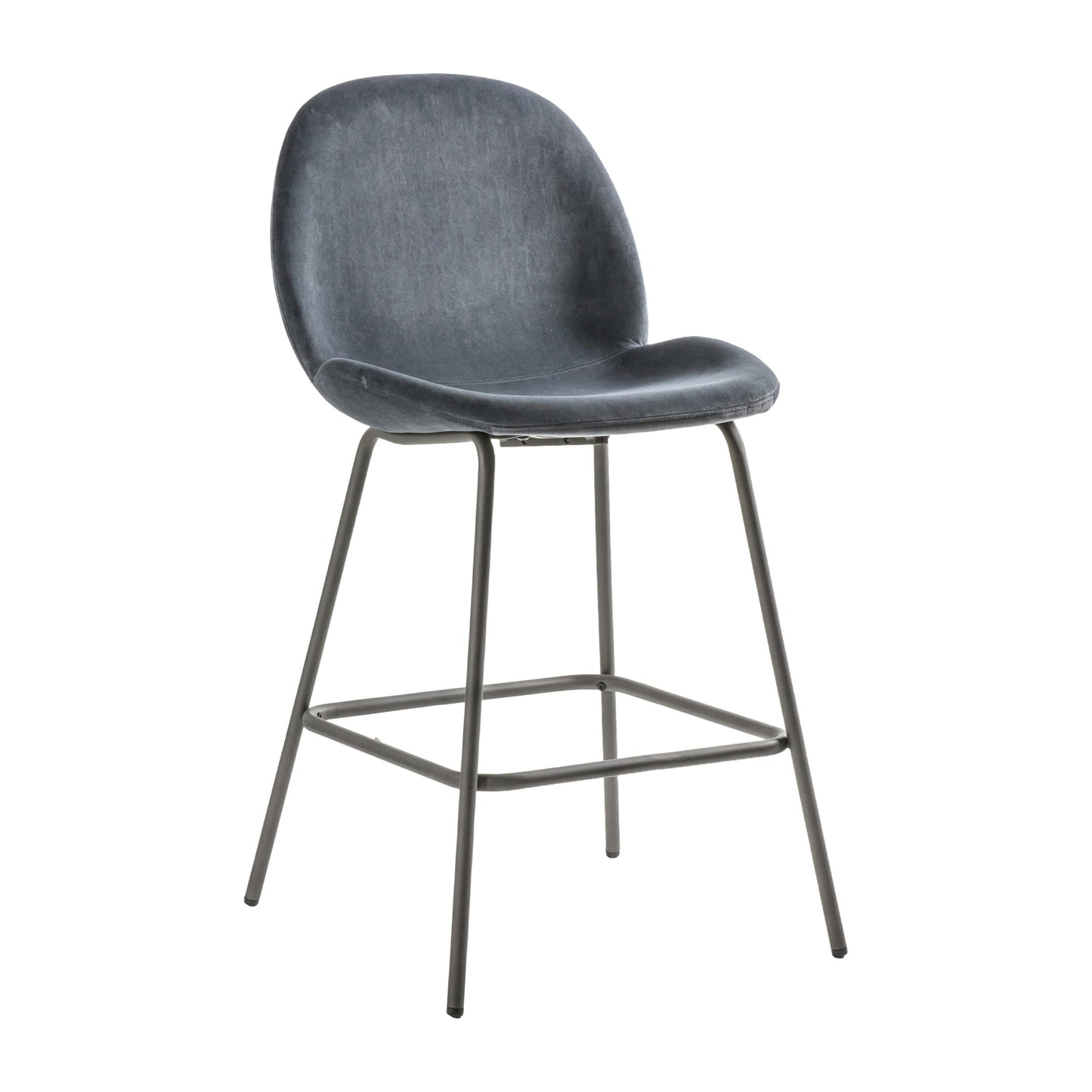 Luna Stool | Dark Grey Velvet (2 Pack)