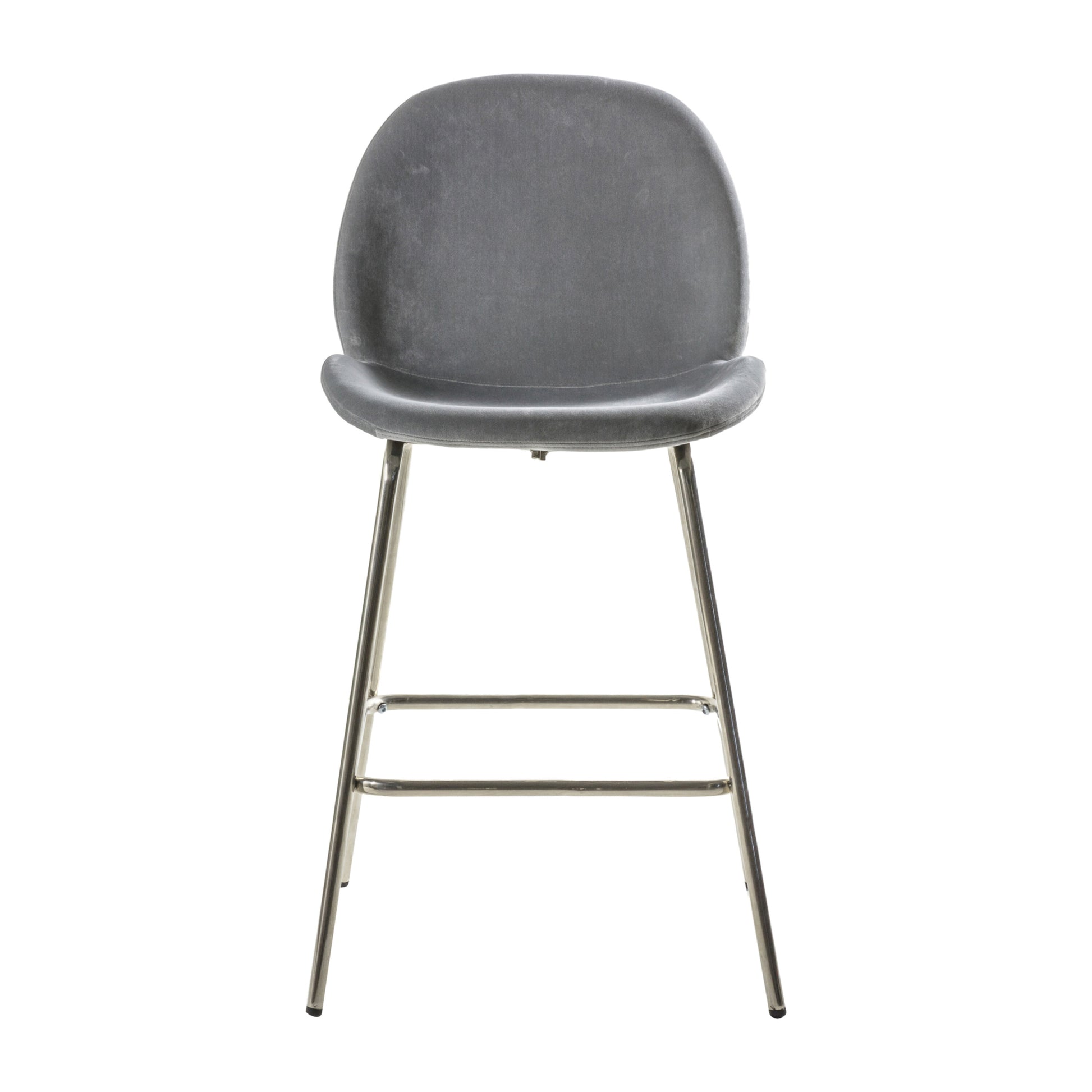 Luna Stool | Light Grey Velvet (2 Pack)