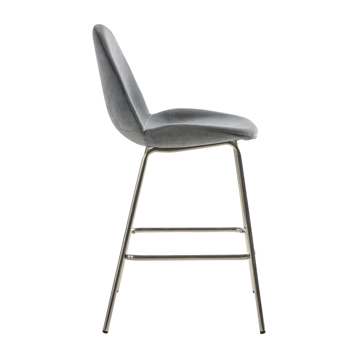 Luna Stool | Light Grey Velvet (2 Pack)